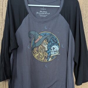 Torrid Witchy Halloween Baseball Style T-Shirt